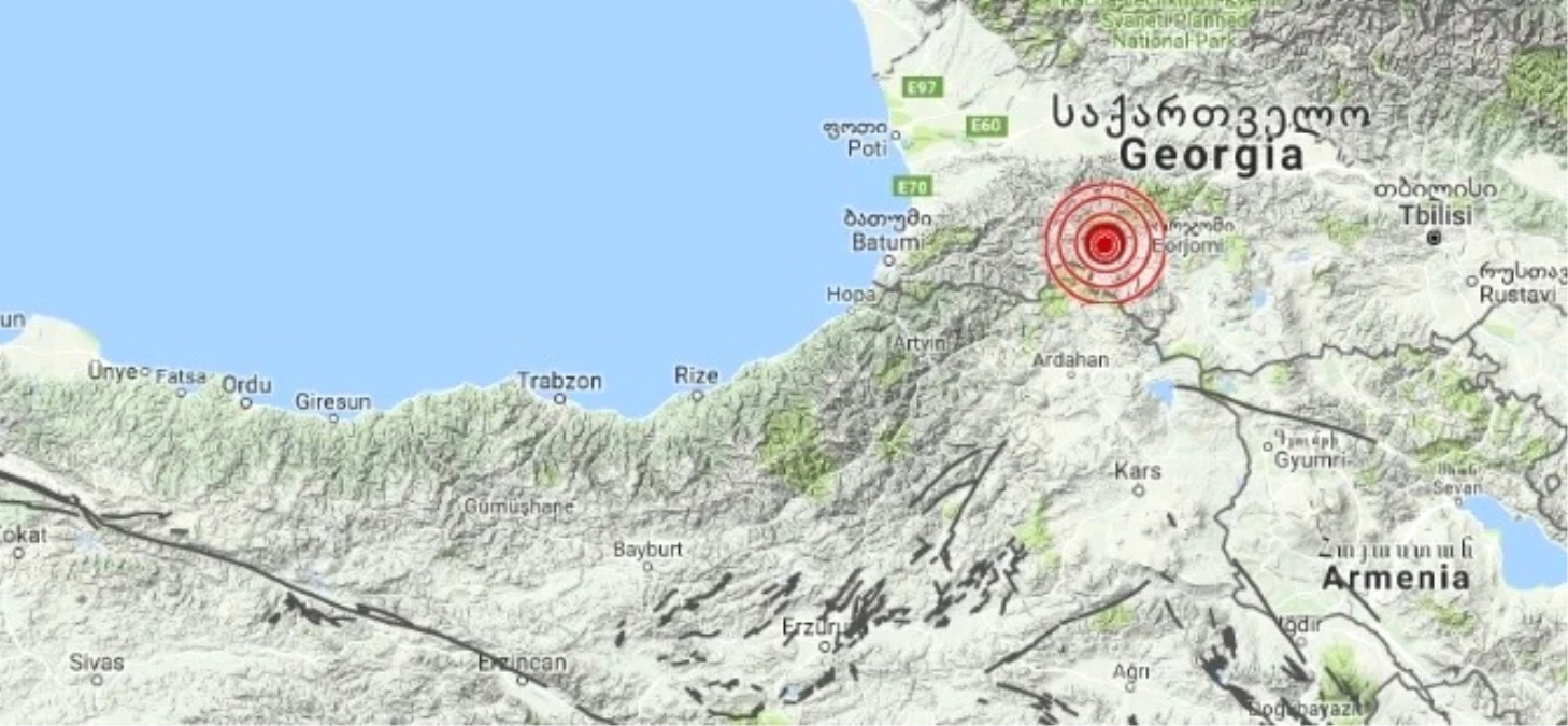 Türkiye-Gürcistan Sınırında 4.1 Şiddetinde Deprem