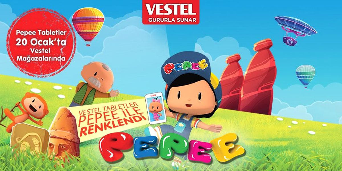 Vestel\'den Minik Teknolojiseverlere Pepee Temalı Tabletler
