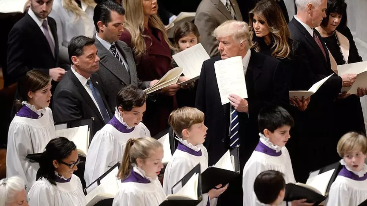 ABD Başkanı Trump, Ulusal Katedral\'deki Dini Törene Katıldı