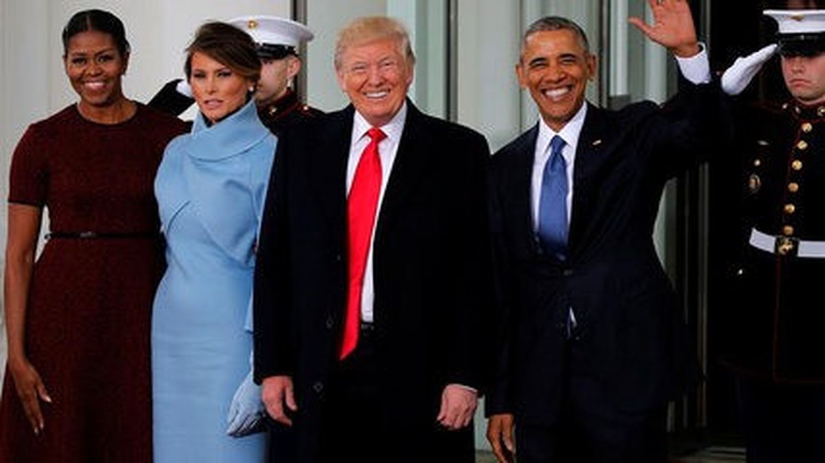 Obama ve Trump Başkan Olarak Son Kez Aynı Karede