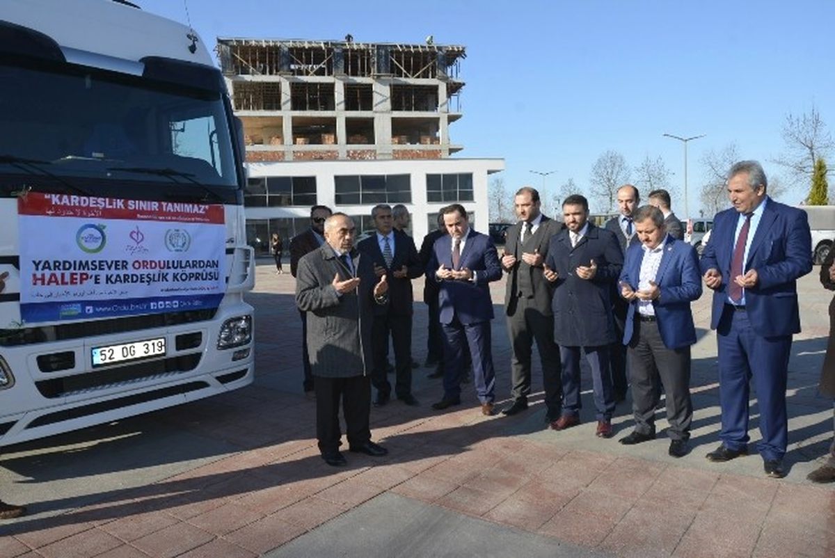 Fatsa\'dan Halep\'e Yardım Tırı Yola Çıktı