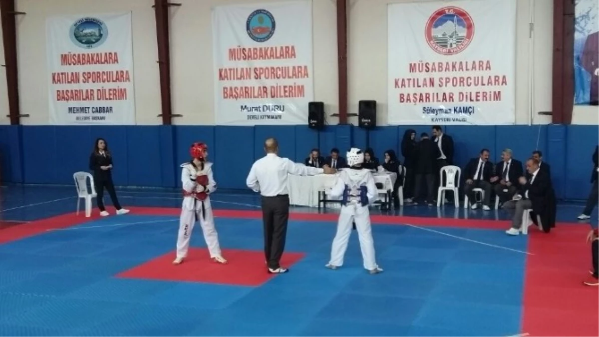 Develi\'de 15 Temmuz Şehidi Murat Kocatürk Anısına Taekwondo Turnuvası Düzenledi