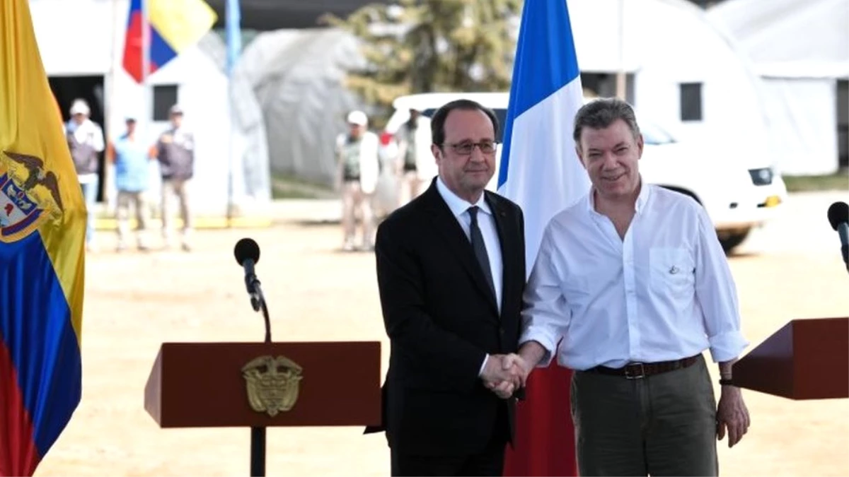 Fransa Cumhurbaşkanı Hollande Kolombiya\'da Farc Gerillalarını Ziyaret Etti