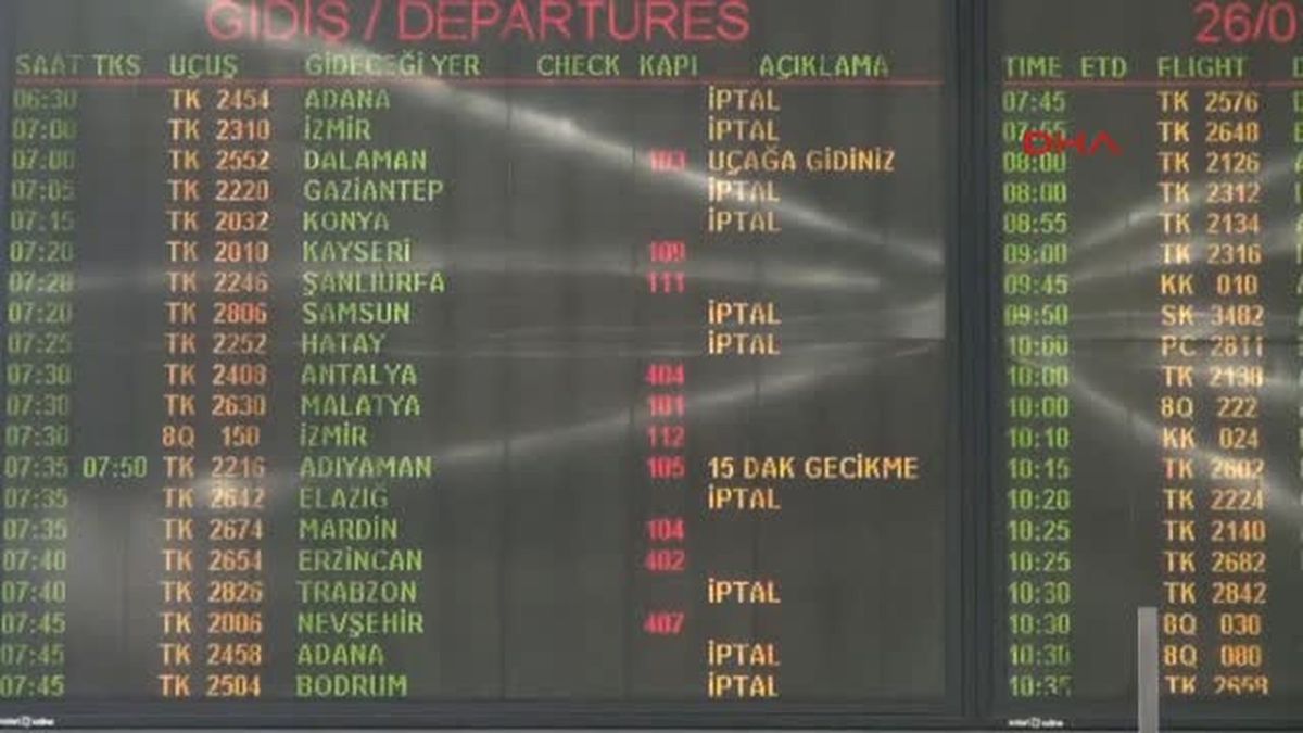 Atatürk Havalimanı\'nda Kar Alarmı