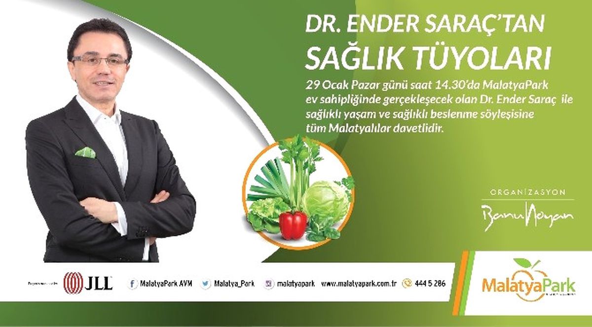 Ender Saraç Sağlıklı Yaşamın Sırlarını Malatya Park\'ta Anlatacak