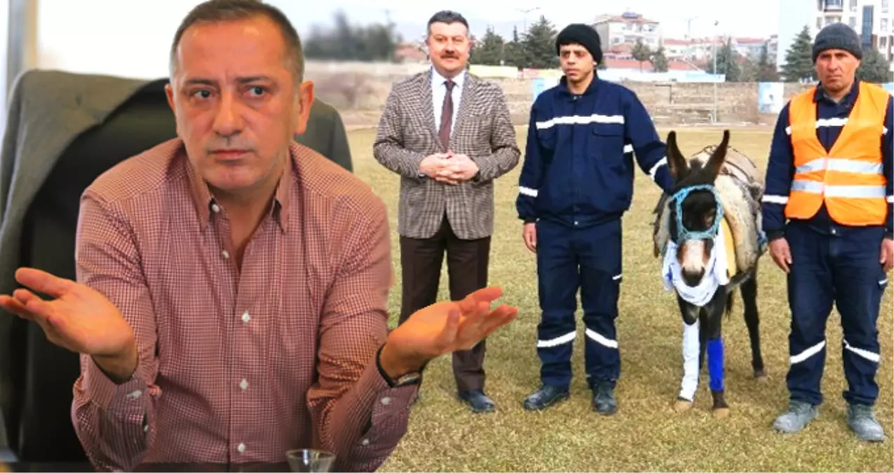 Fatih Altaylı\'nın Sözüne Kızan Başkan Sahaya Eşekle Çıktı