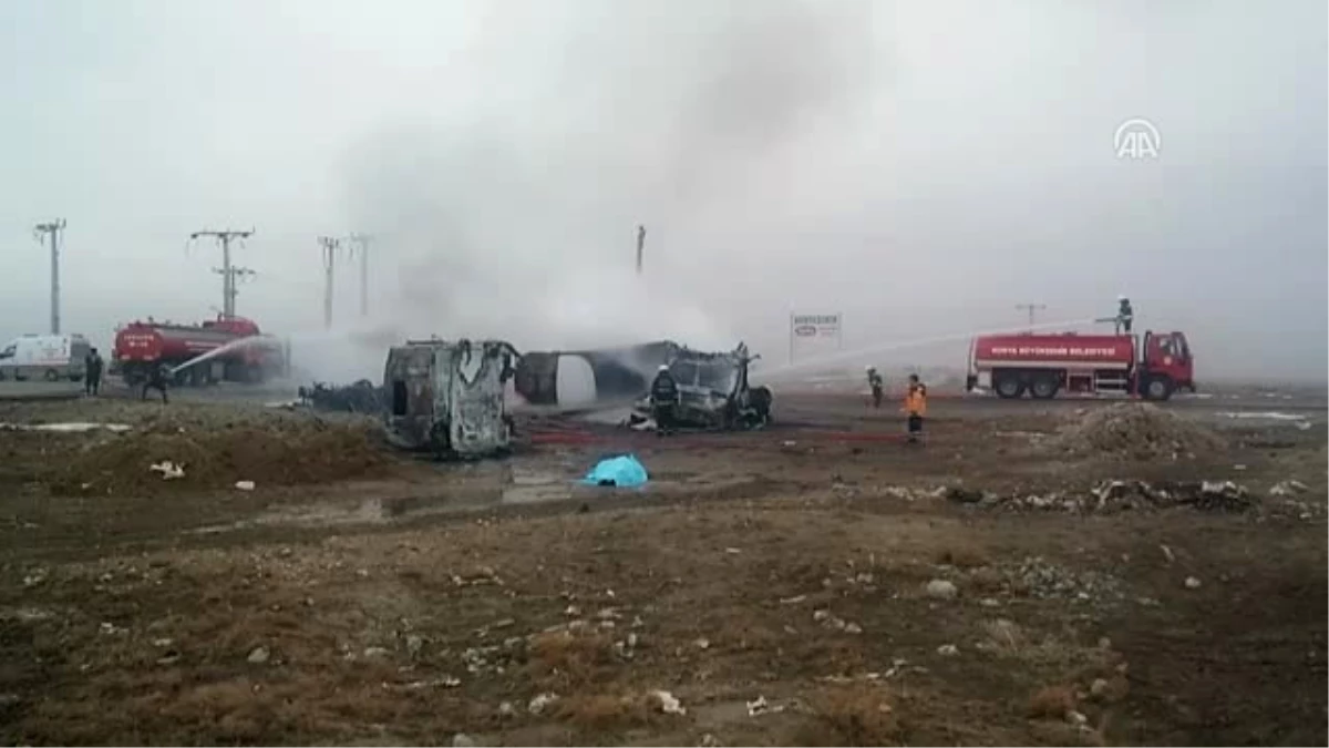 Güncelleme - Konya\'da Tır ile Mazot Yüklü Tanker Çarpıştı