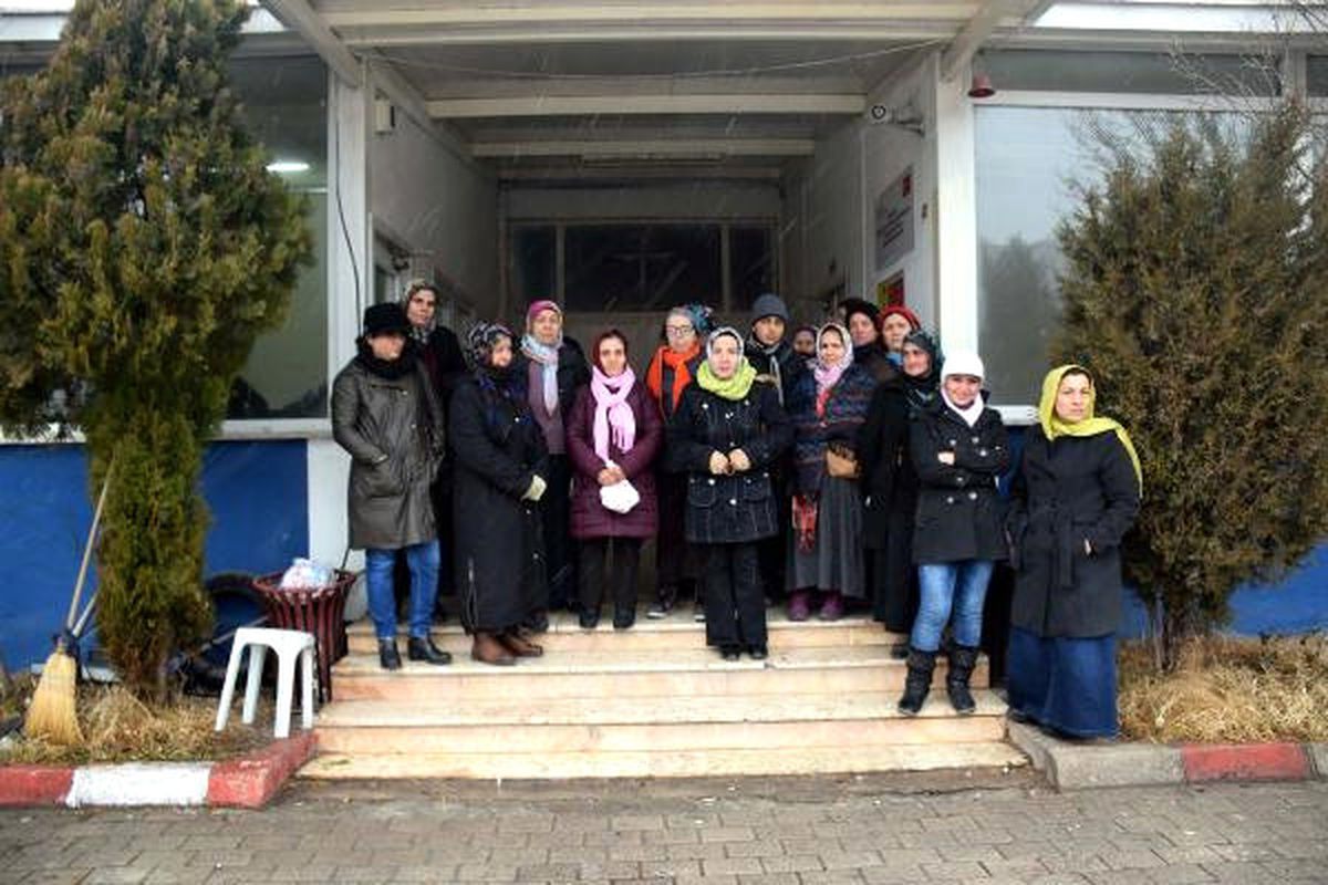 Ücret Alamayan Tekstil İşçileri Eylem Yaptı