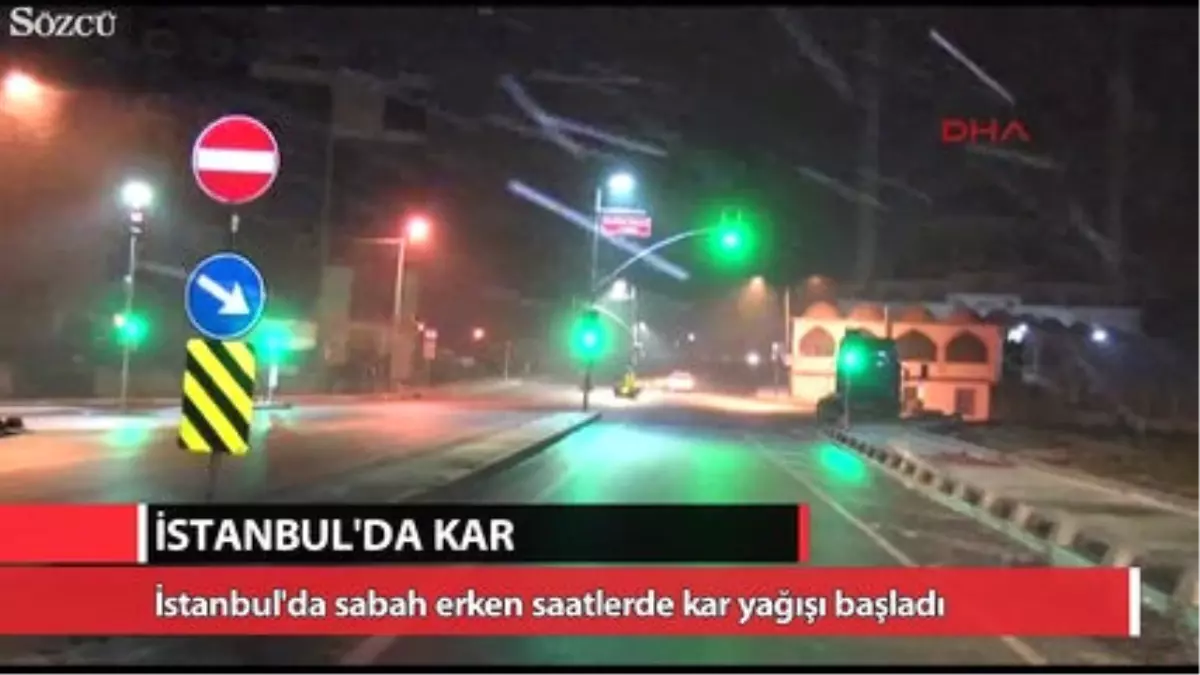 İstanbul\'da Kar Başaldı