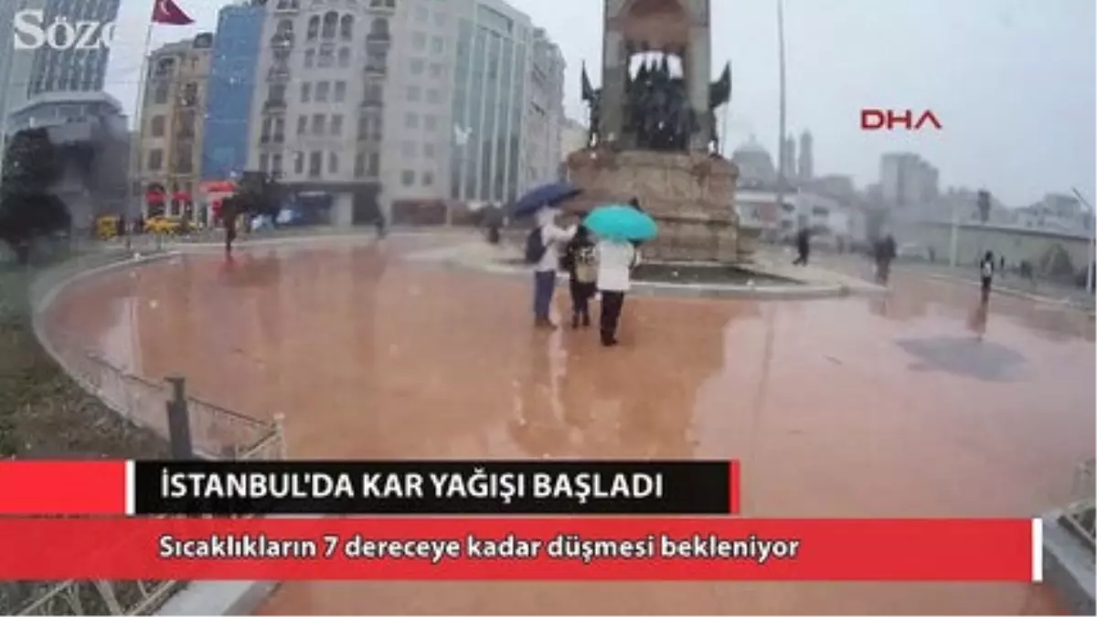 İstanbul\'da Kar Yağışı Başladı