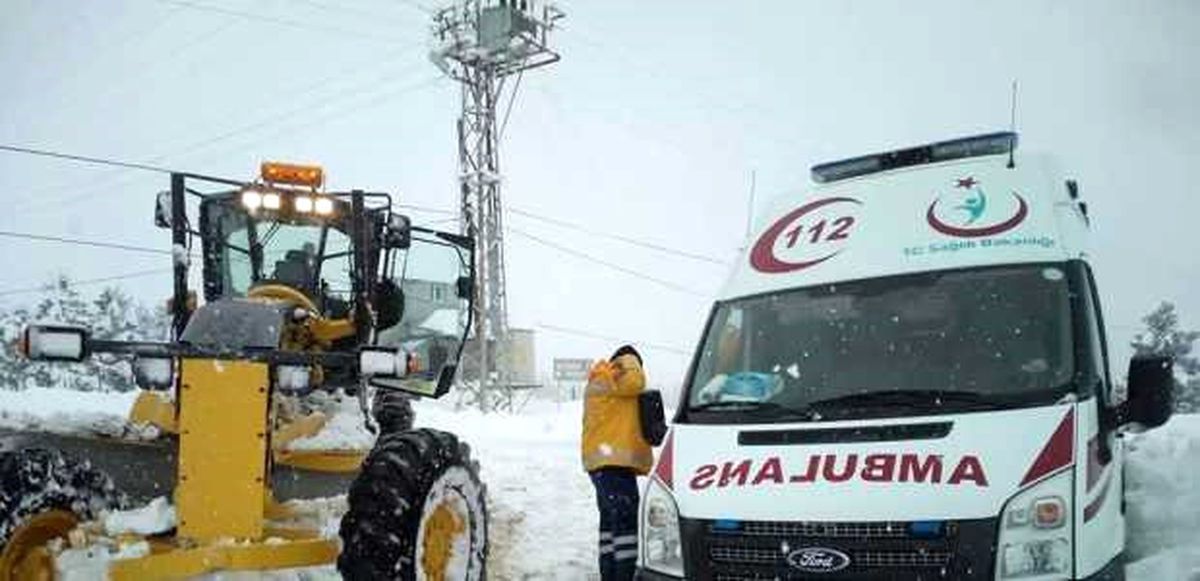 Ambulansa Kadar "Eşekli Kızak" ile Taşındı