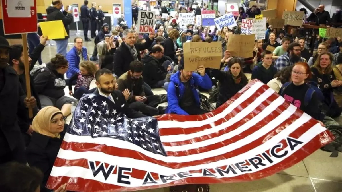 Fotoğraflarla Trump\'ın Vize Yasağına Karşı Protestolar