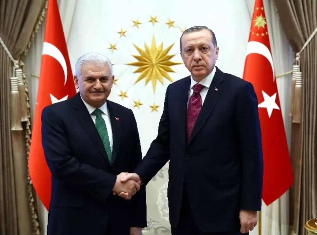 Cumhurbaşkanı Erdoğan, Mgk Öncesi Başbakan Yıldırım\'ı Kabul Etti