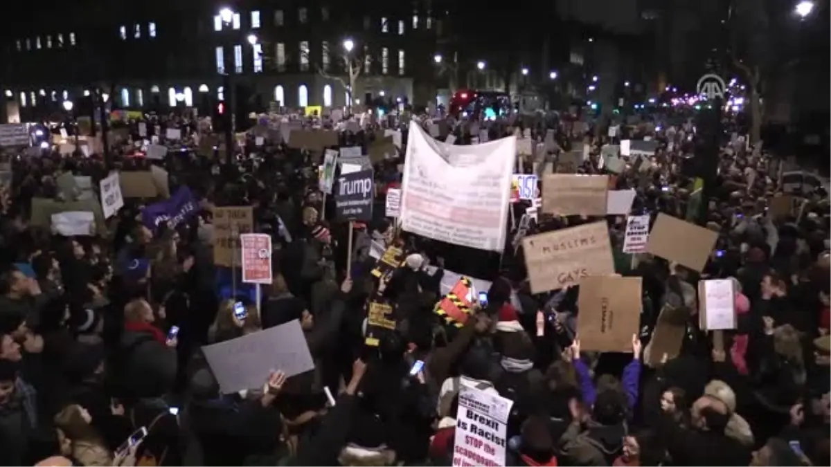 Trump\'ın Vize Yasağı Birleşik Krallık\'ta Protesto Edildi