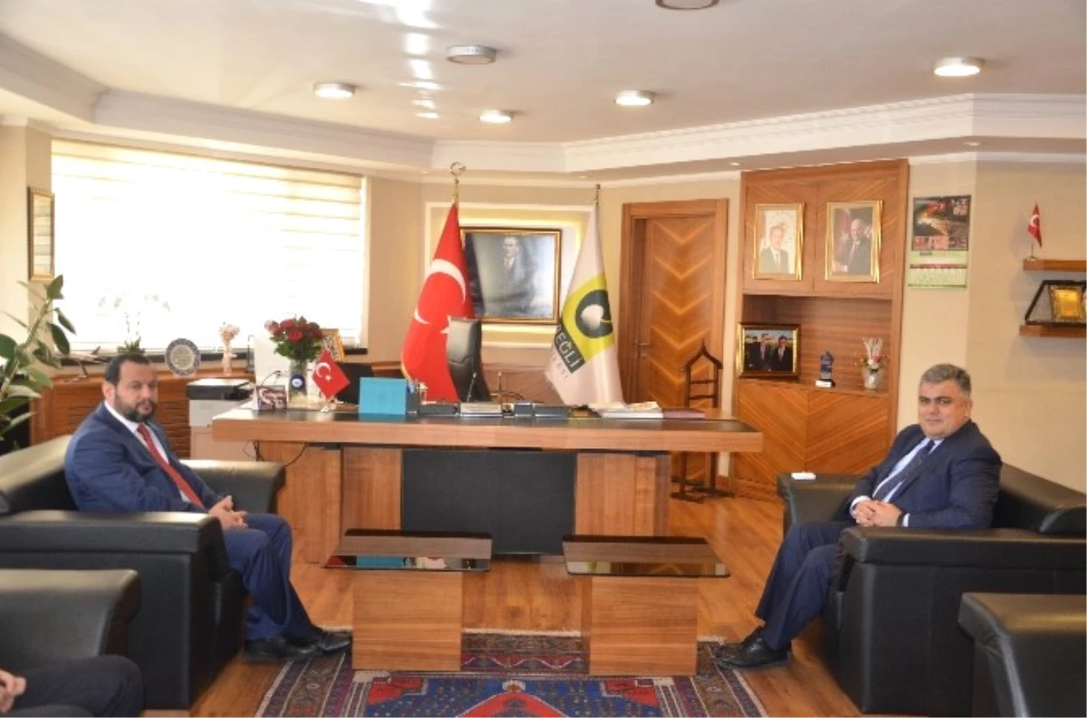 Başkan Özgüven, Kmü Rektörlüğüne Atanan Akgül\'ü Ağırladı