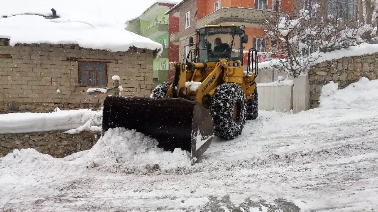 Şemdinli\'de Kar Temizleme Çalışması