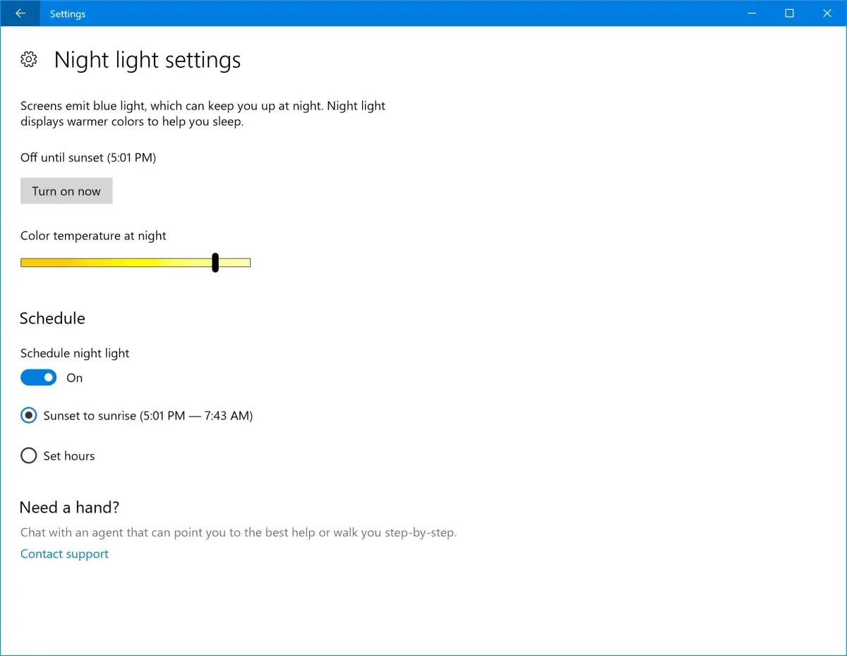 Windows 10\'a "Night Light" ve Fazlası...