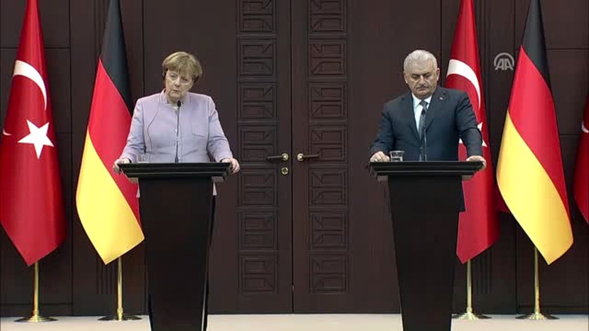 Başbakan Yıldırım ile Almanya Başbakanı Angela Merkel Bir Araya Geldi (3)