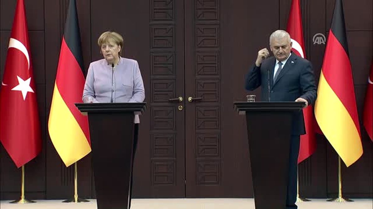 Dha Ankara - Başbakan Yıldırım ile Almanya Başbakanı Angela Merkel Bir Araya Geldi (2)