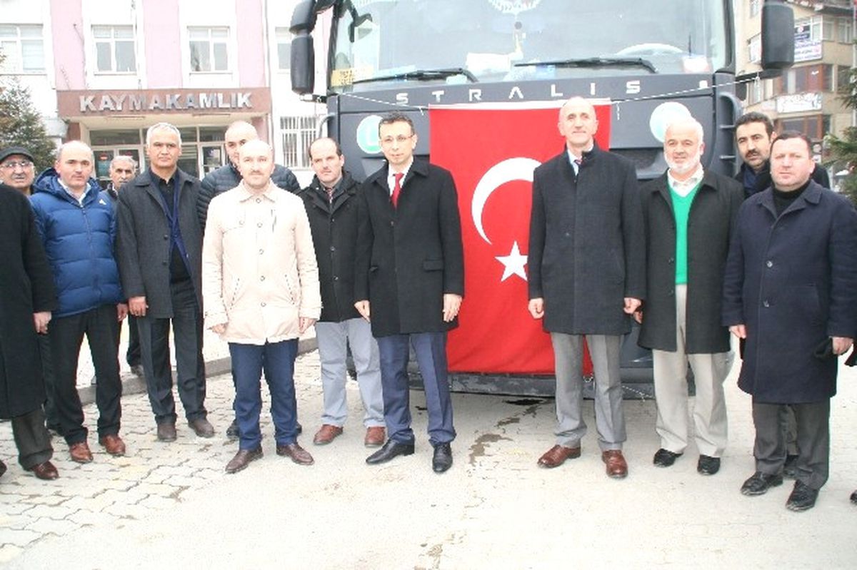 Devrek\'ten Halep İçin Yardım Kamyonu Dualarla Uğurlandı