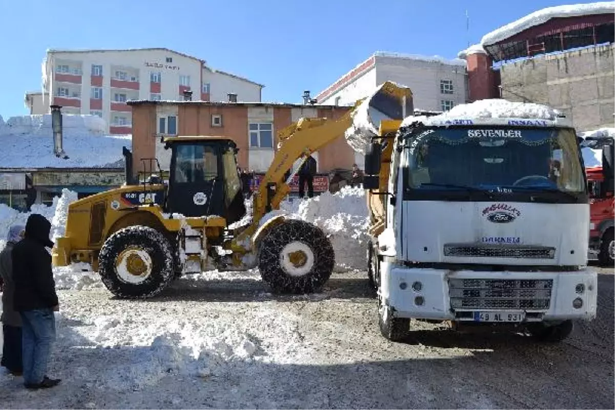 Kar Kamyonlarla Kent Dışına Çıkarılıyor