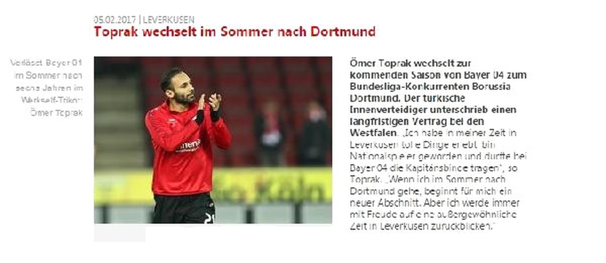 Ömer Toprak Yeni Sezonda Borussia Dortmund\'ta