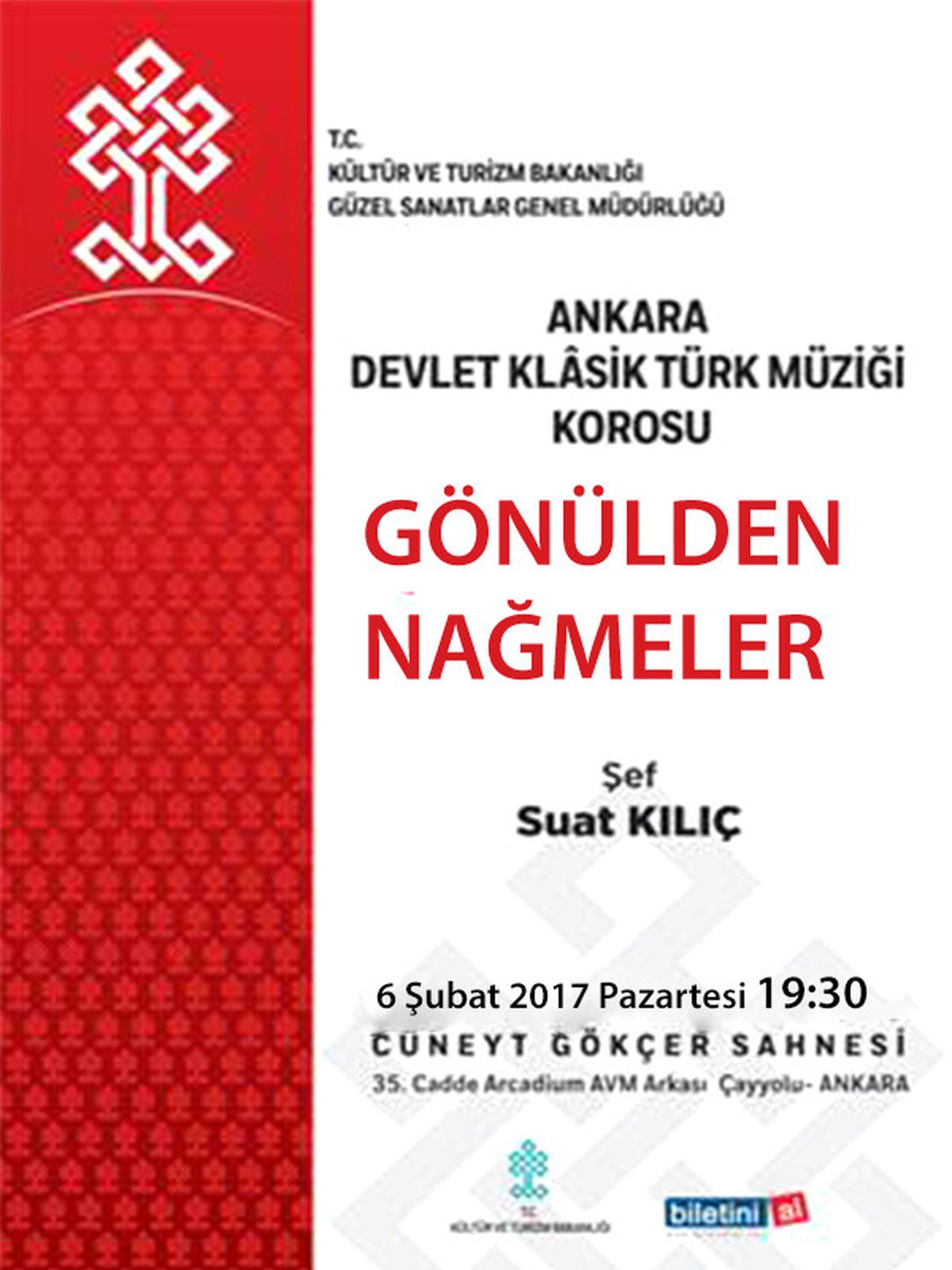 6 Şubat 2017 "Gönülden Nağmeler" Özel Konseri