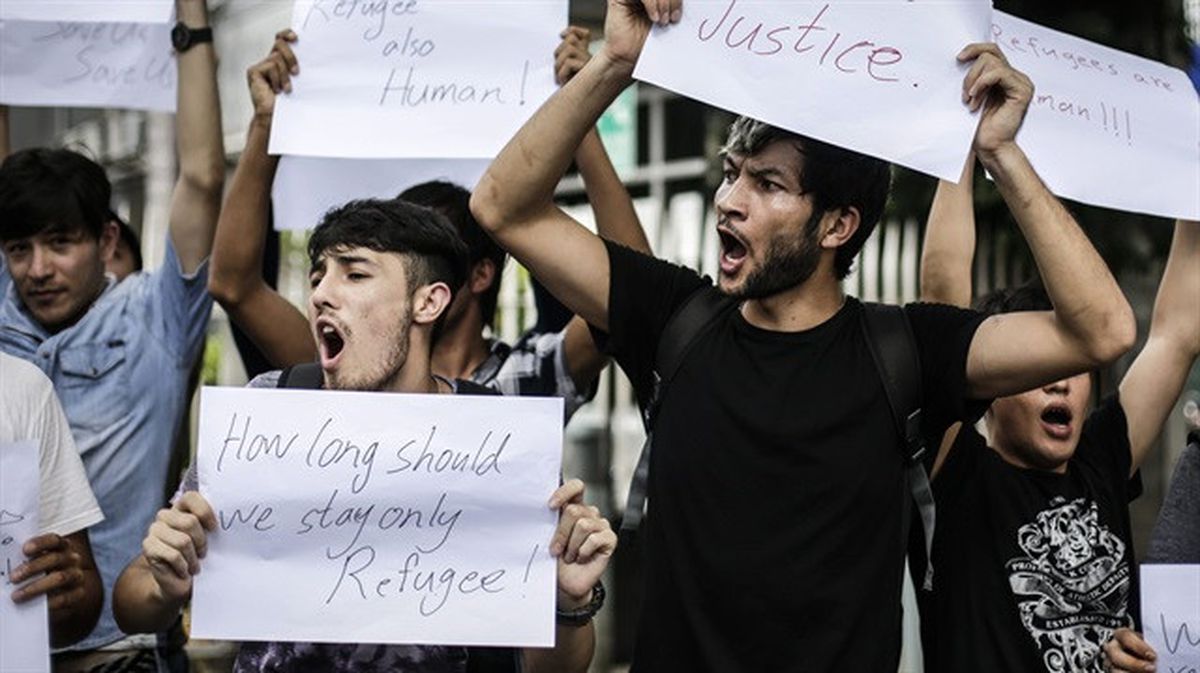 Endonezya\'daki Sığınmacılar Bmmyk\'yı Protesto Etti