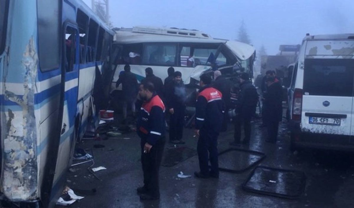 Konya\'da Zincirleme Trafik Kazası