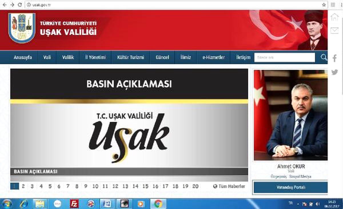 Uşak Valiliği: Vali Okur\'un Bylock Kullandığı Algısı Oluşturulmaya Çalışılıyor