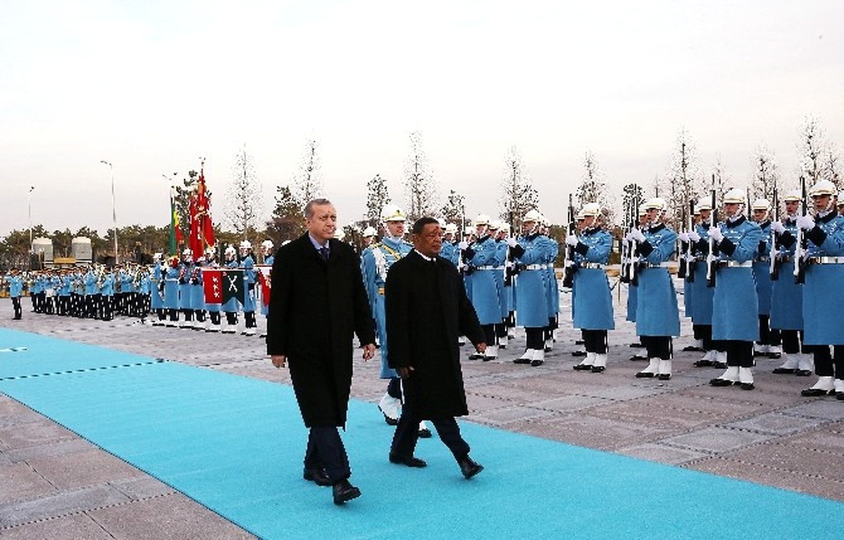 Cumhurbaşkanı Erdoğan, Etiyopya Cumhurbaşkanı Teshome\'yi Resmi Tören ile Karşıladı