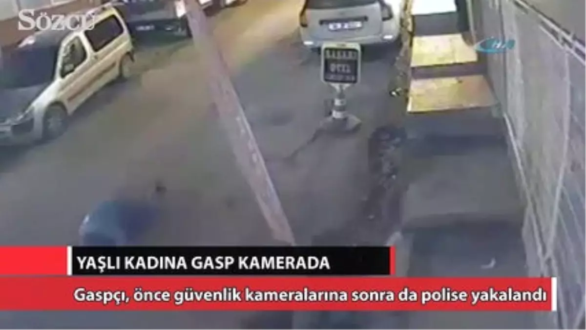 Yaşlı Kadını Gasp Kamerada