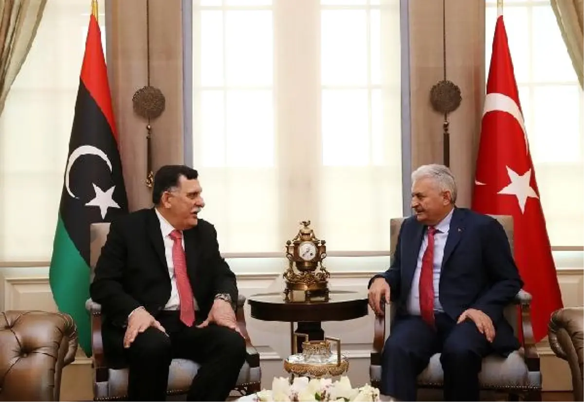 Başbakan Yıldırım Libya Başkanlık Konseyi Başkanı Al Sarraj\'ı Kabul Etti