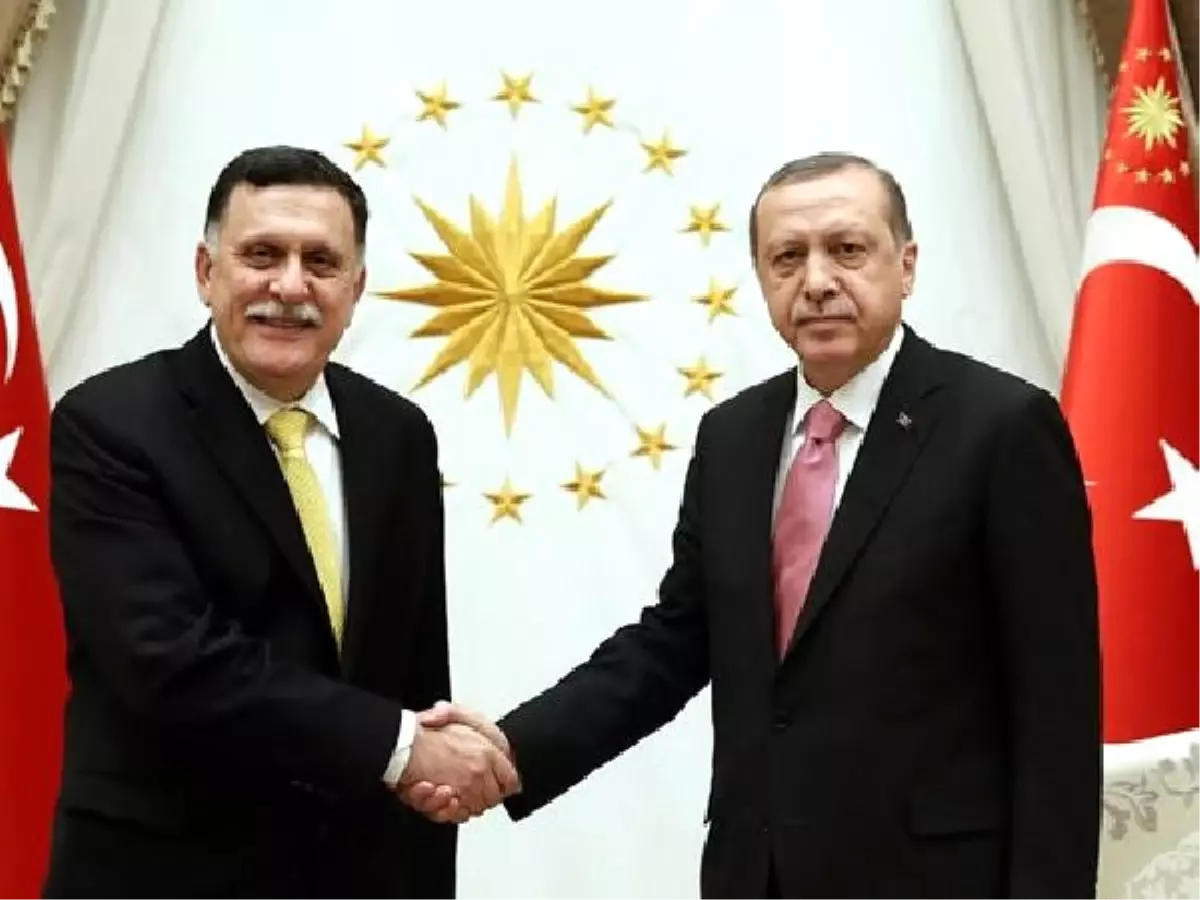 Cumhurbaşkanı Erdoğan, Libya Başkanlık Konseyi Başkanı Serraj\'ı Kabul Etti