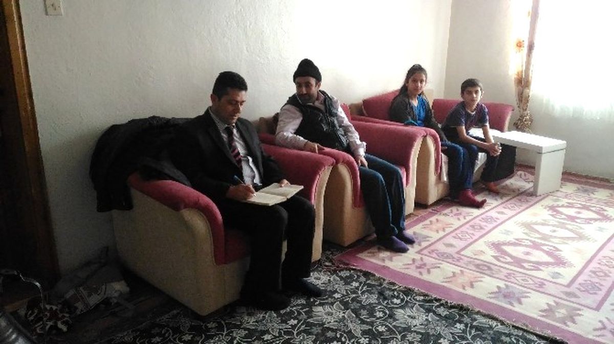 Bayburt İşkur Müdürü Kahveci, Ev Ziyaretlerinde