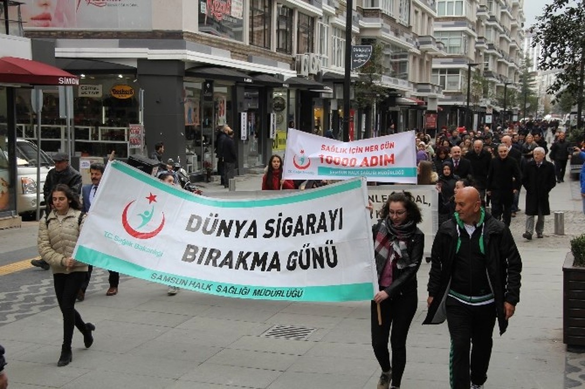 Samsun\'da Dumansız Hava Sahasına Destek Yürüyüşü