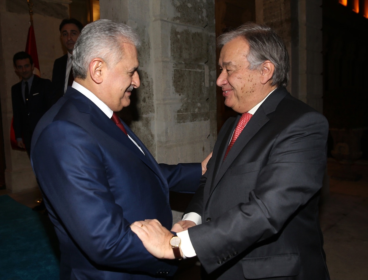 Yıldırım, BM Genel Sekreteri Guterres ile Görüştü