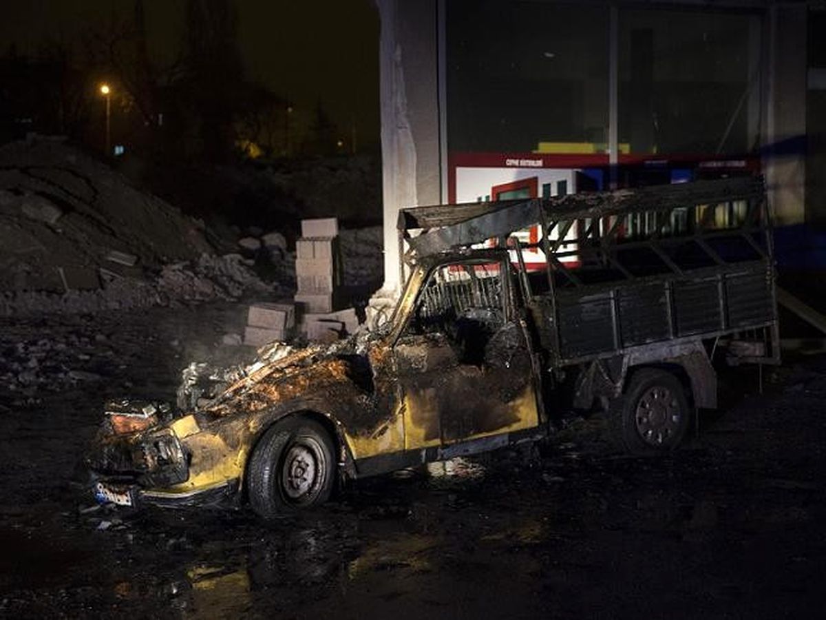Başkentte Araç Yangını