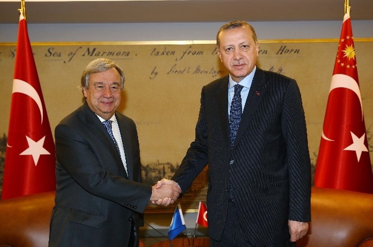 Cumhurbaşkanı Erdoğan, BM Genel Sekreteri Guterres\'i Kabul Etti