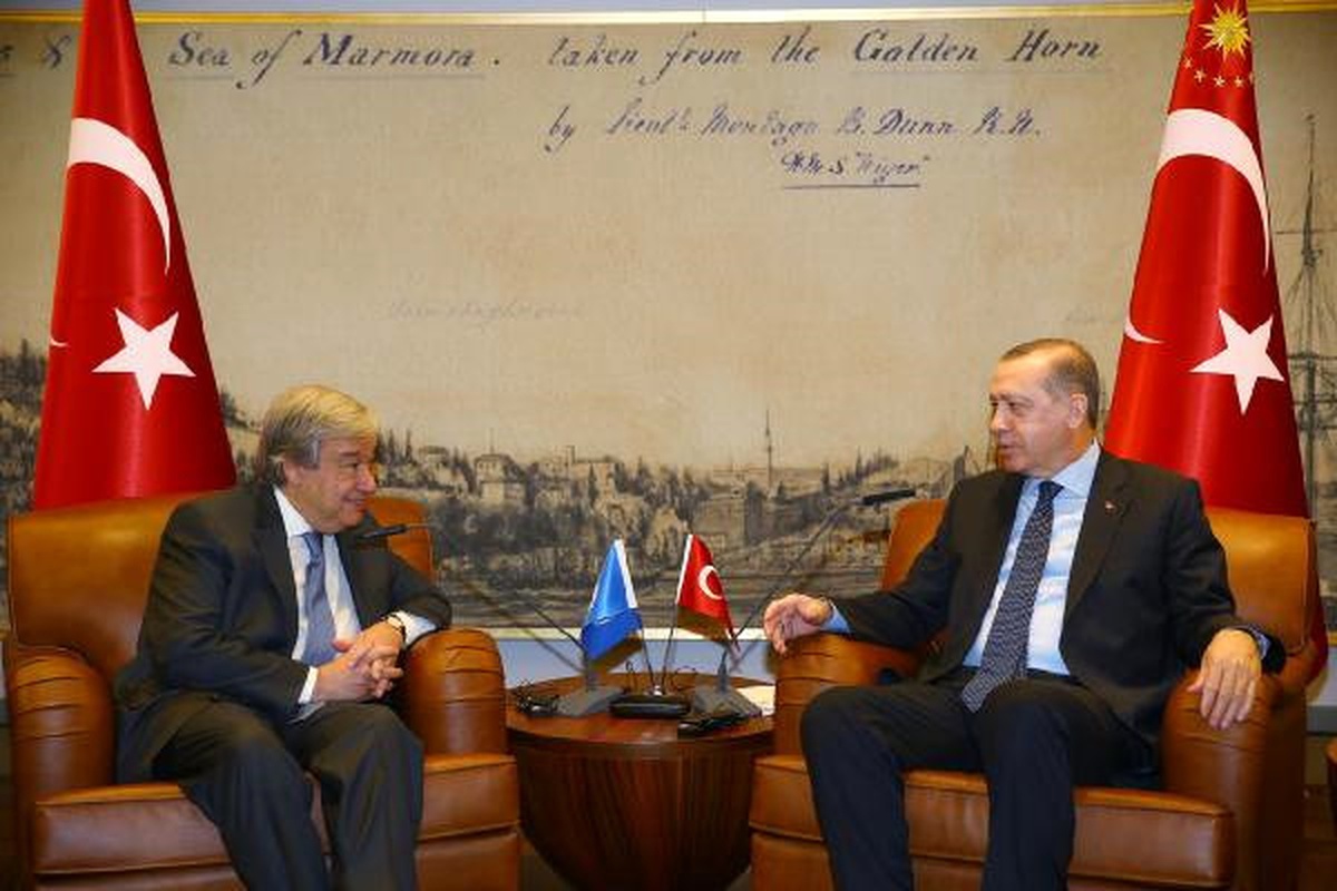 Cumhurbaşkanı Erdoğan BM Genel Sekreteri Guterres\'i Kabul Etti (Ek Görüntü)