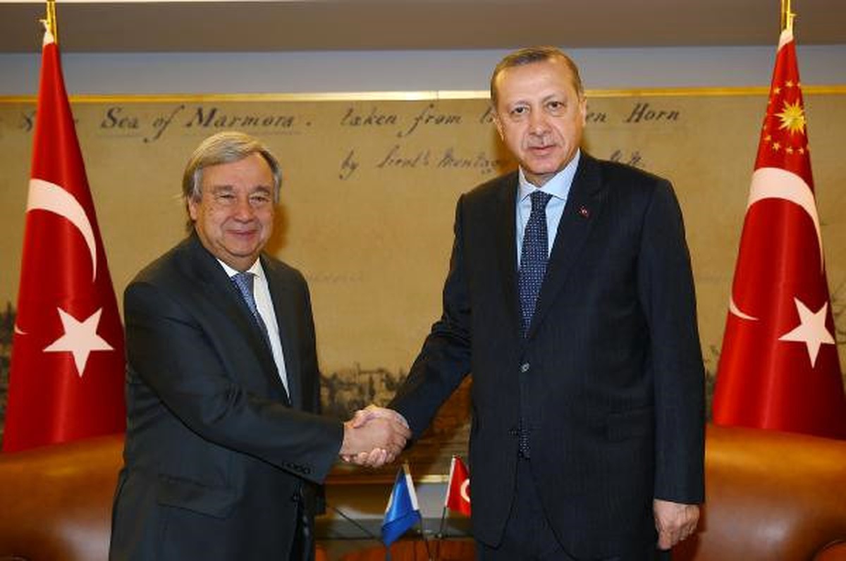 Cumhurbaşkanı Erdoğan\'ın Guterres\'i Kabulü
