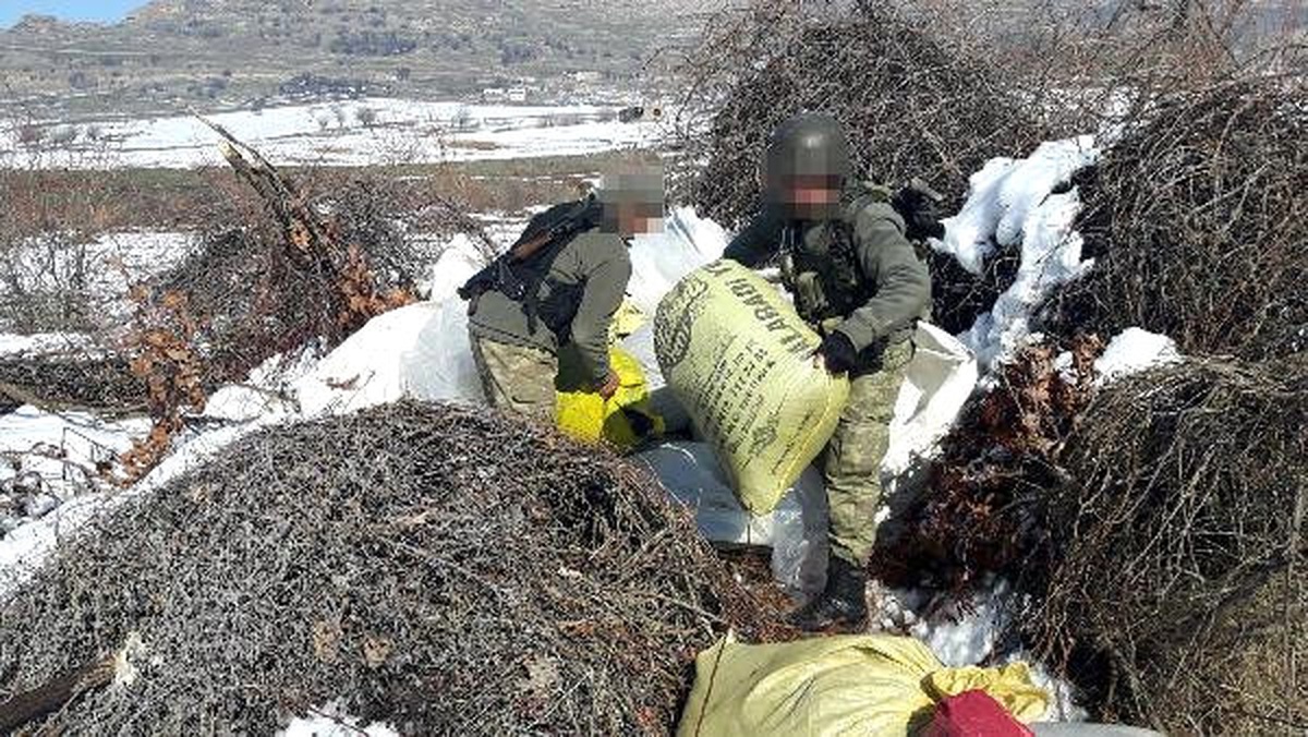Lice\'de 1 Ton 211 Kilo Toz Esrar Ele Geçirildi