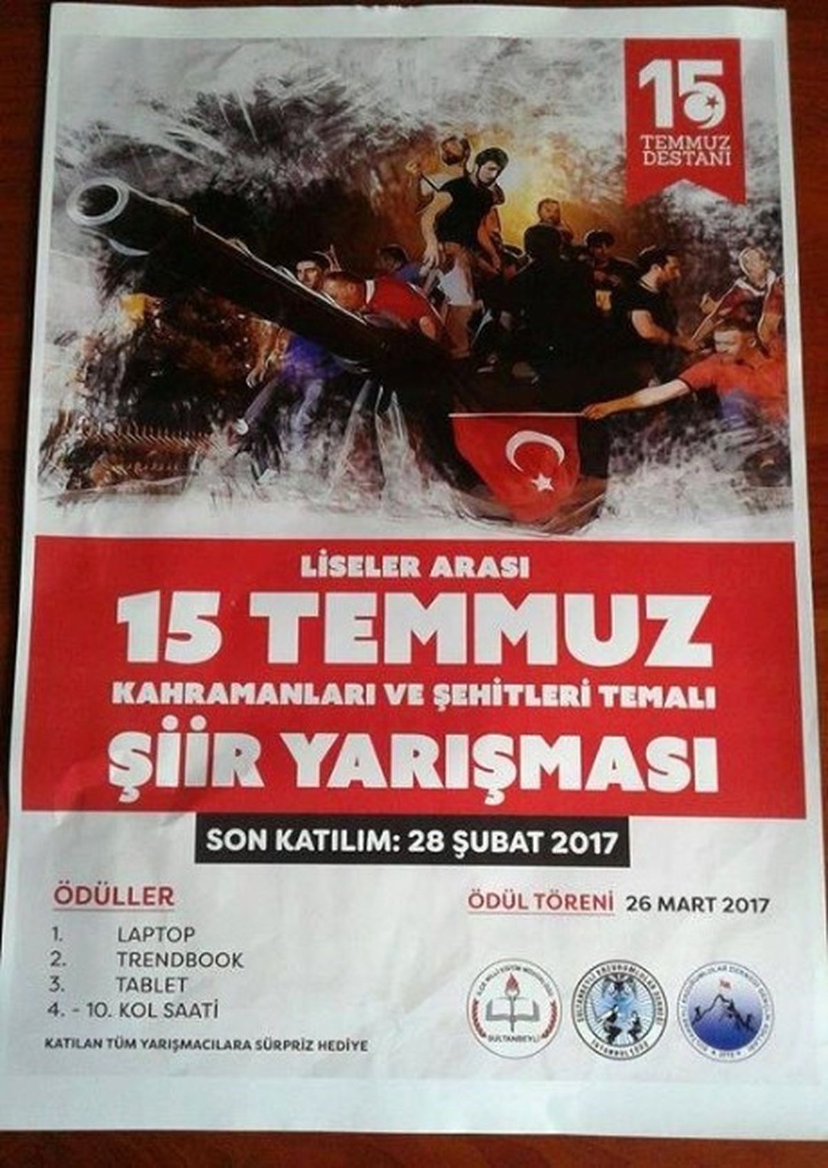 Sultanbeyli Erzurumlular Derneği\'nden \'15 Temmuz\' Konulu Şiir Yarışması