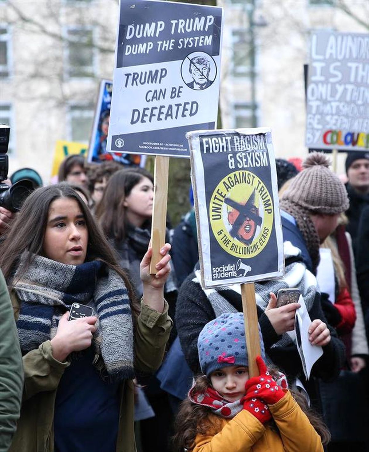 Brüksel\'de Trump Karşıtı Gösteri