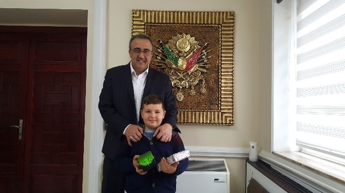 Başkan Karaçoban Küçük Kerem\'i Ağırladı