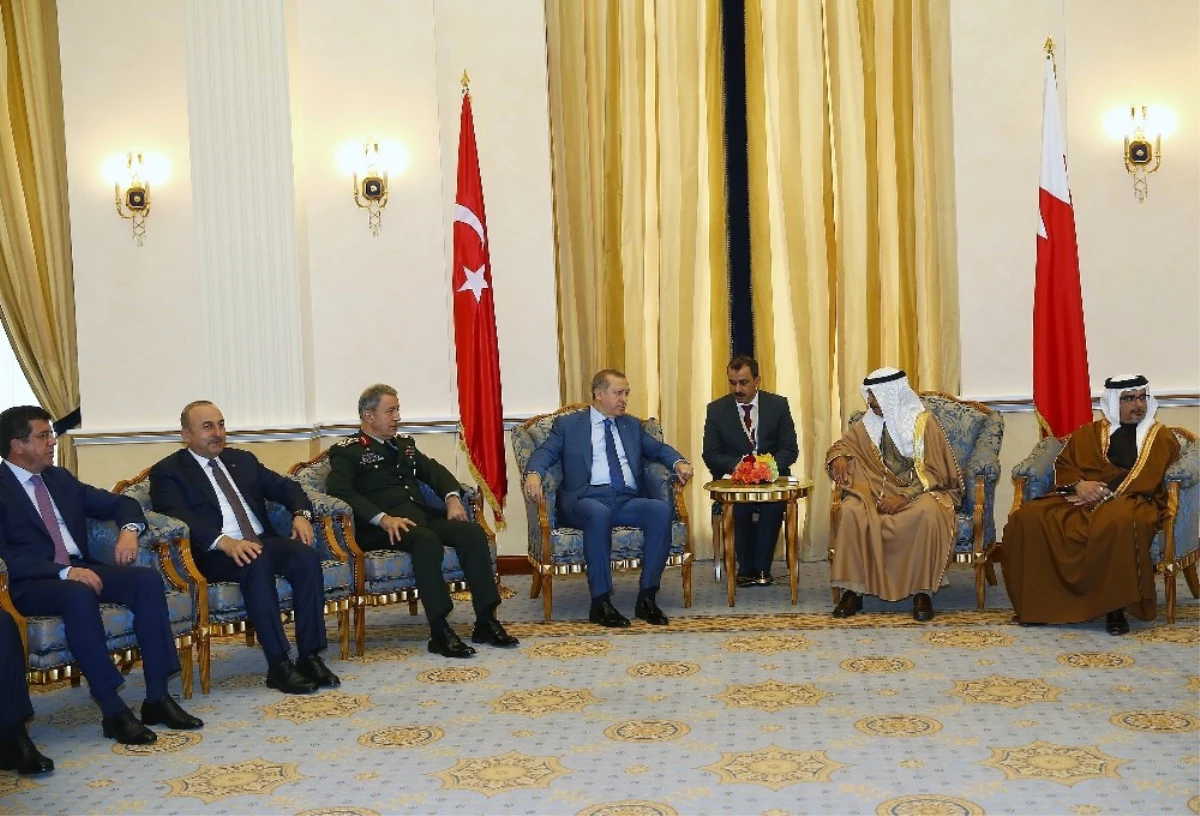 Cumhurbaşkanı Erdoğan, Bahreyn Başbakanı ve Bahreyn Veliaht Prensini Kabul Etti (2)