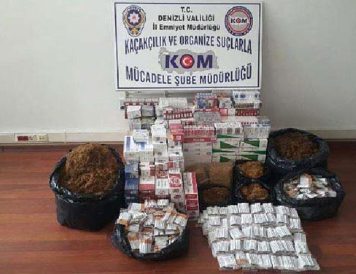 Denizli Polisinden Uyuşturucu ve Kaçak Sigara Operasyonu