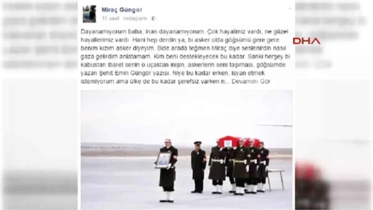 Denizli Şehit Kızından Yürek Yakan Paylaşım: \'Dün Gece Çok Çığlık Attım Gökyüzüne, Sesim Sana...