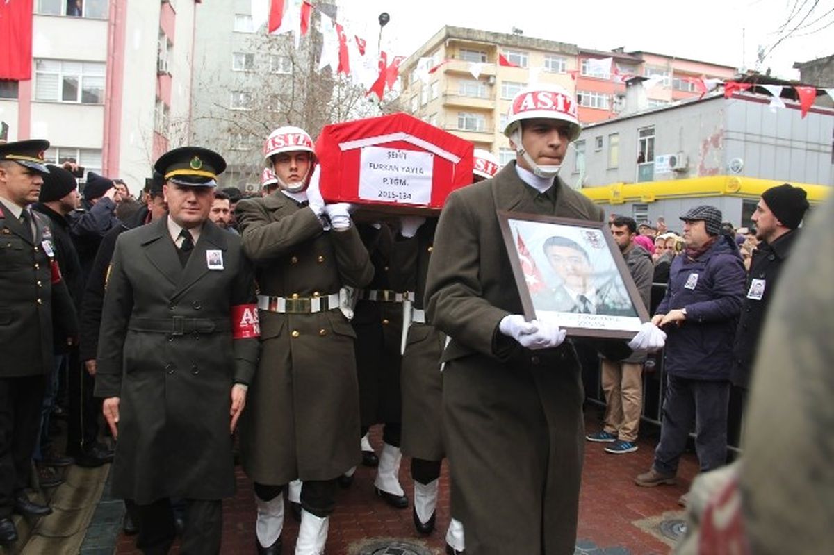 El-Bab Şehidi Teğmen Furkan Yayla Giresun\'un Görele İlçesinde Son Yolculuğuna Uğurlanıyor