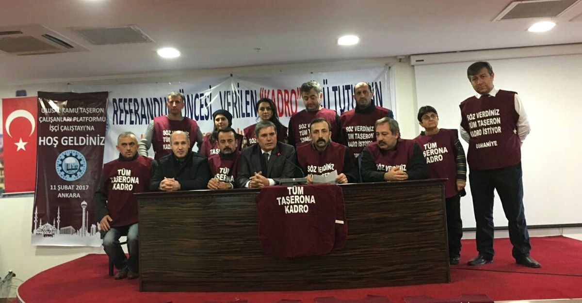 Taşeron İşçiler Referandum Öncesi Kadro Müjdesi Bekliyor